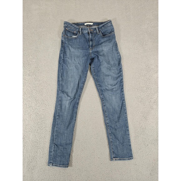 Levis 721 High Rise Skinny Jeans Womens 31 Blue Stretch Zip Fly Denim 5 Pocket - Picture 1 of 12